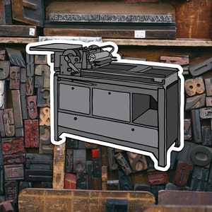Adesivo de vinil tipográfico Vandercook
