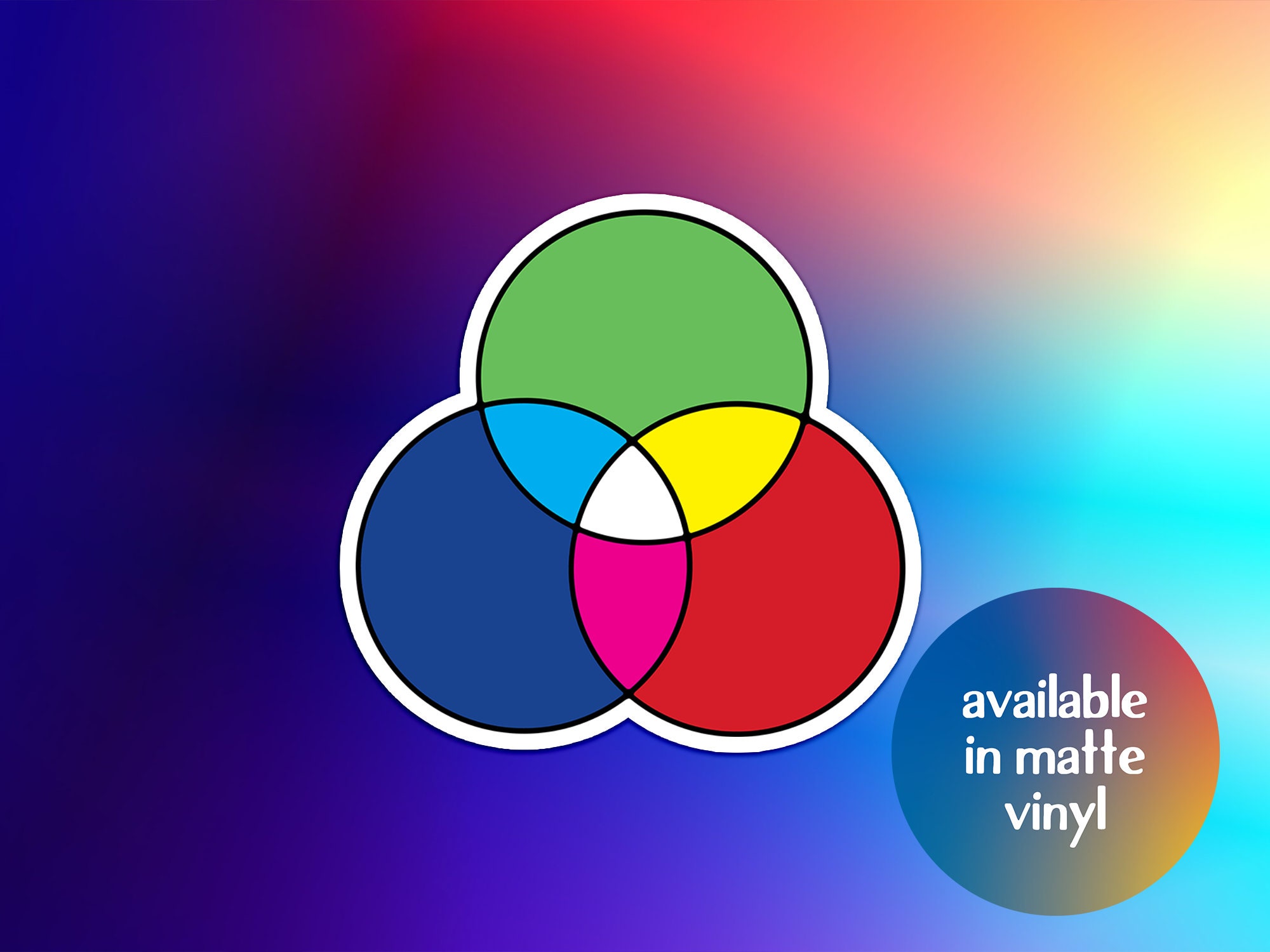 Holographic RGB Color Diagram Vinyl Sticker - Etsy