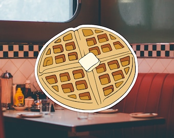 Waffle Vinyl Sticker