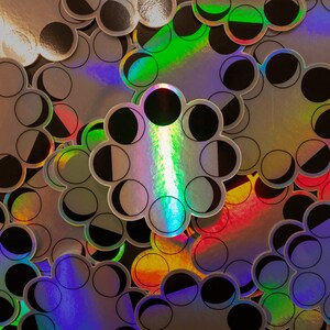 Pegatina de vinilo holográfica de fases lunares