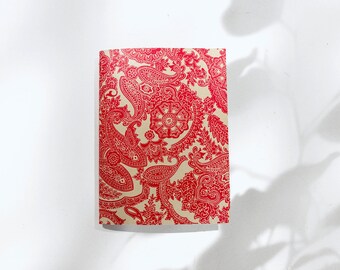 Hand-bound Red Paisley Sketchbook | Journal