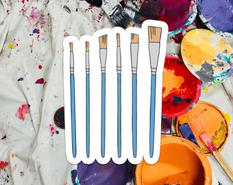 Artist Paintbrushes Vinyl Sticker