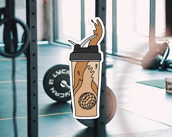 Chocolate Protein Shake Vinyl Sticker