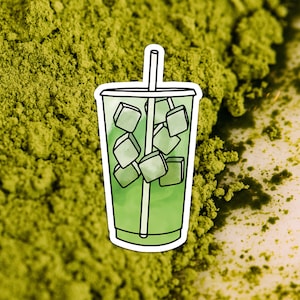 Matcha Latte Vinyl Sticker