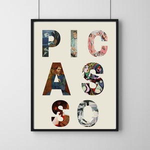 Pablo Picasso Digitaldruck, Picasso Wandkunst, Künstler Wandkunst