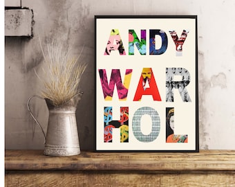Impresión digital de Andy Warhol, arte mural de Andy Warhol, impresión digital