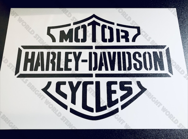 Harley Davidson Stencil A4/A5 Airbrush Motorcycle Sign Wall Etsy