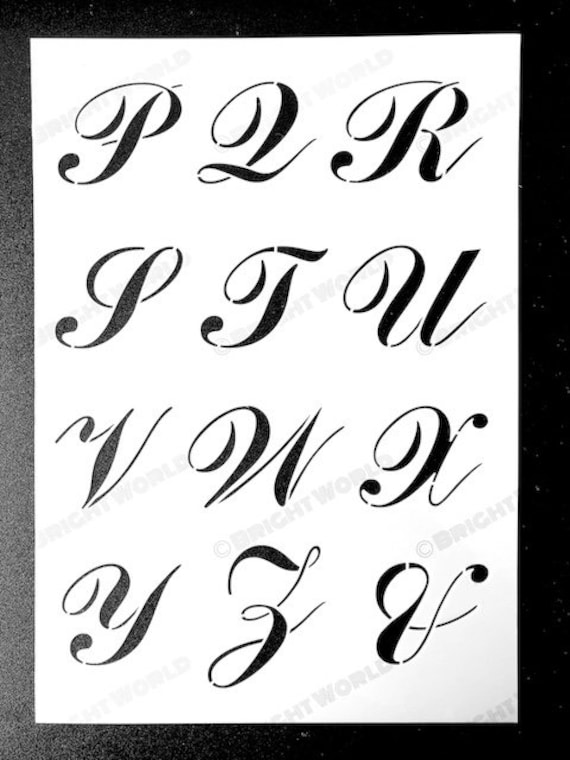 Calligraphy Stencil Letters