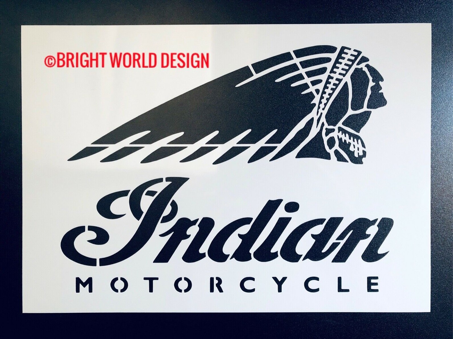Indian Motorcycle Stencil A4/A5 Motorbike Airbrush Barrel Etsy
