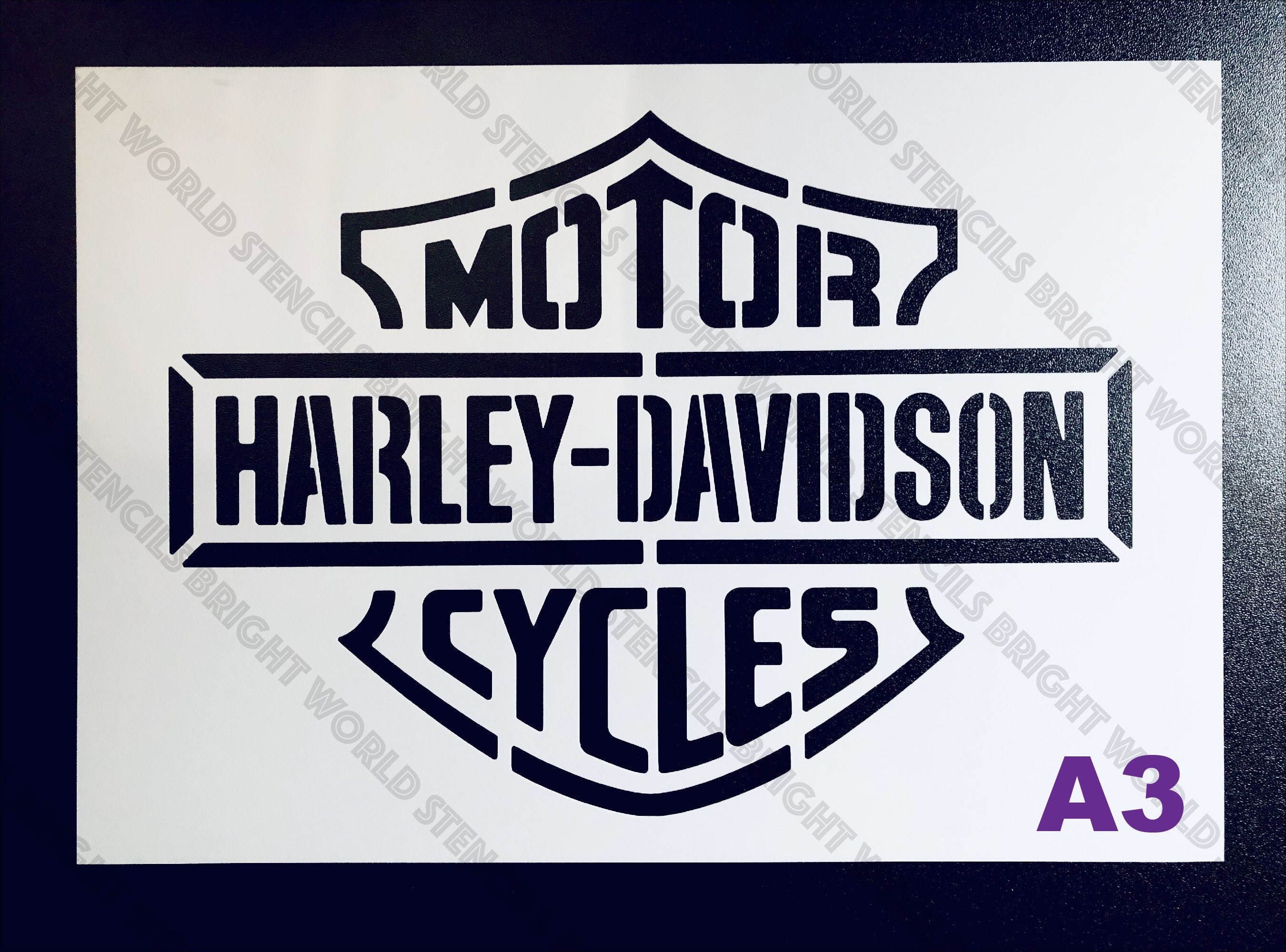 Harley Davidson Stencil LARGE A3 Airbrush Motorcycle Furniture Etsy