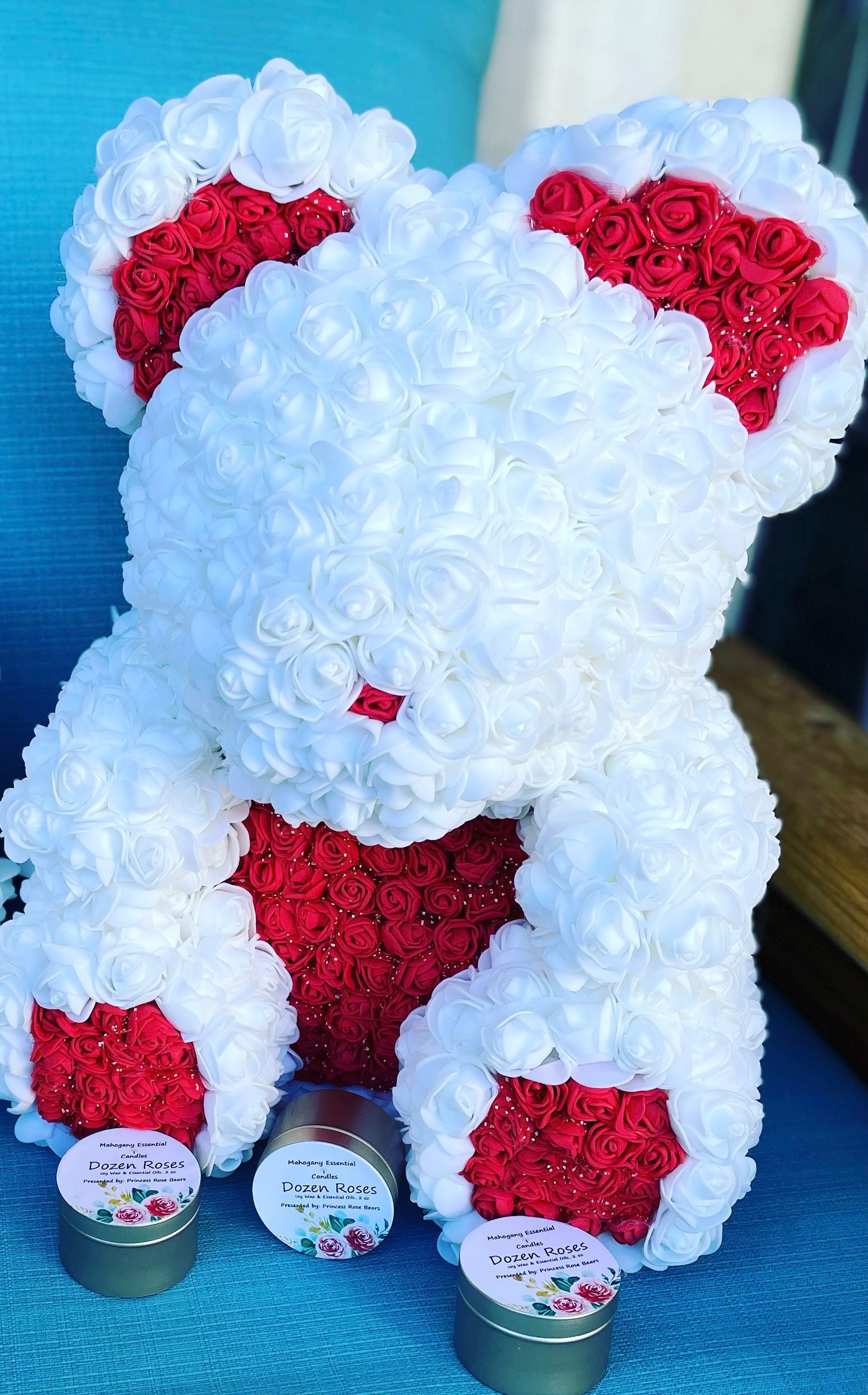 glitter rose bear