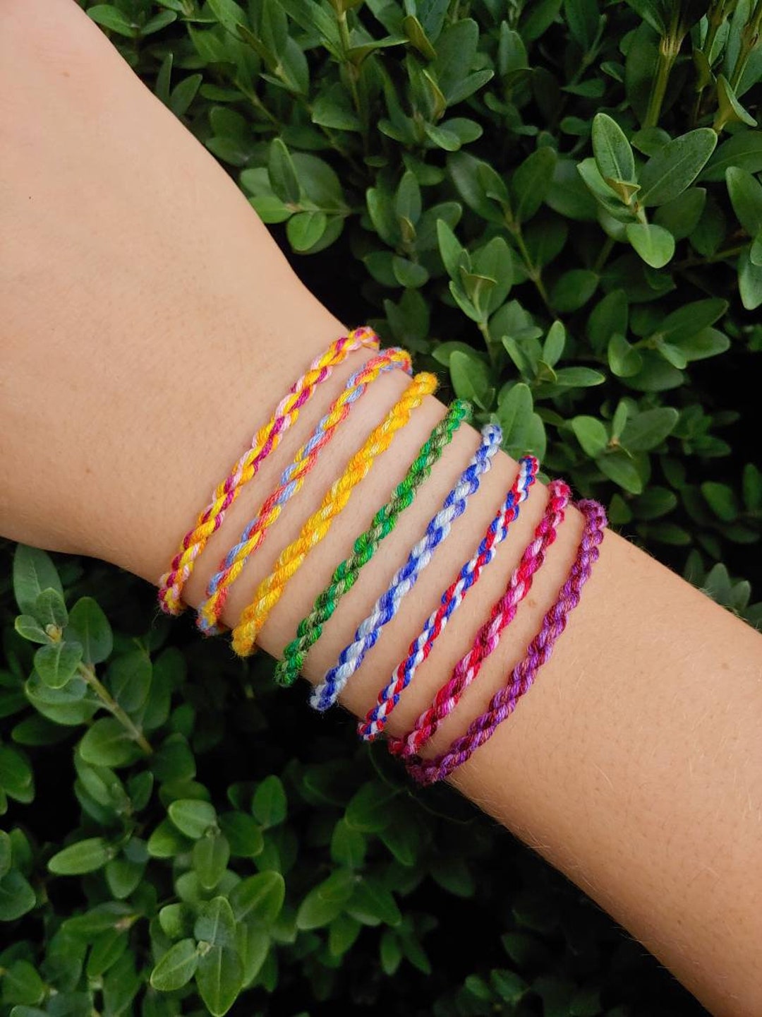 Jewelry, Rainbow Friendship String Bead Bracelet Vsco