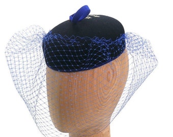 Embroidered, veil, designer fascinator hat, Constellation