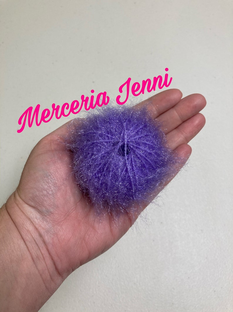 Eyelash Yarn acrilico| Eyelash Trim Hilo Texturizado 30 yards 5g Purple Eyelash Yarn Hilo Texturizado Morado| Acrylic Yarn