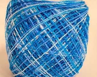 Crystal Yarn 100g | Variegated Blue Yarn | Hilo Cristal | Estambre | matizado azul | Pantera Rosa | Crochet Thread | 1237