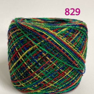 Hilo/Estambre Cristal Para Tejer/Bordar Crochet A Mano de Mexico, (Paquete de 6) Multicolor. | Crystal Yarn from Mexico to Embroider Crochet