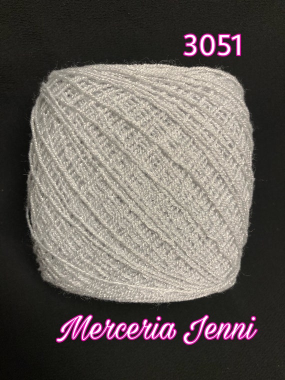 Crystal Yarn 100g | Gray Yarn | Hilo Cristal | Mexican Yarn | Pantera Rosa  | Estambres Mexicanos | Crochet Thread | Estambre Gris | 3051