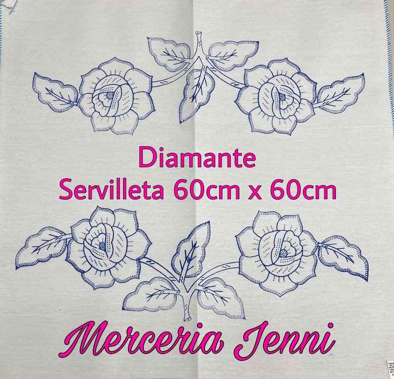Diamante bordado fantas\u00eda Table Linen tela para bordar Embroidery Fabric Servilleta Grande 60cm x 60cm servilleta para bordar