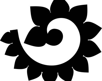 Rolled flower svg | Etsy