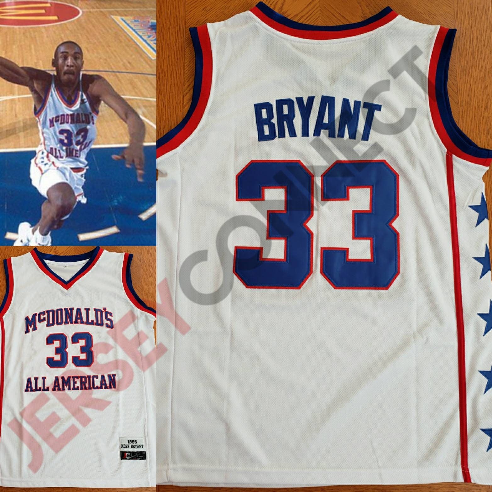 New Kobe Bryant McDonald's All American Basketball Jersey (S,M,L,XL,2XL) New Kobe Bryant McDonald's All American Basketball Jersey (S,M,L,XL,2XL)
