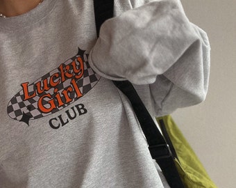 Lucky Girl Club Crewneck, Comfort colors swestshirt, st Patrick’s st Patty sweatshirt