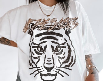 WTB Tiger Tee, Grunge Retro Vintage Inspired Tee, Trendy Comfort colors shirt