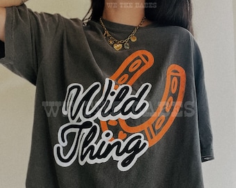 Wild Thing Tee, Vintage inspired graphic tee, western boho cowgirl shirt, comfort colors tee
