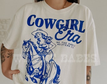 Cowgirl Era Tee, Vintage inspired western aesthetic trendy graphic tee