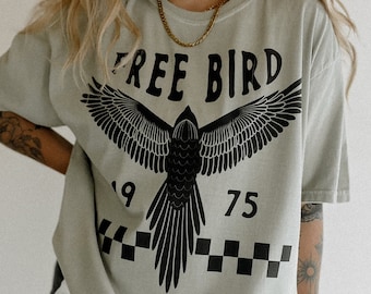 Freebird Graphic Tee, Retro Vintage Inspired Tshirt, Boho hippie tee