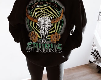Taurus Sweatshirt, zodiac astrology sweatshirt, Taurus gift, Taurus band tee