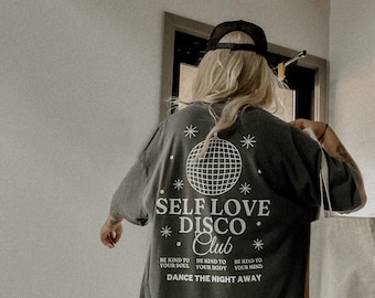 Self Love Disco Club Tee, Trendy Aesthetic Preppy y2k tee, Comfort colors tshirt