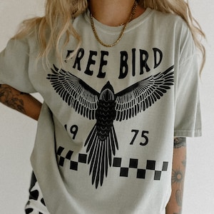 Freebird Graphic Tee, Retro Vintage Inspired Tshirt, Boho hippie tee