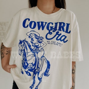 Cowgirl Era Tee, Vintage inspired western aesthetic trendy graphic tee