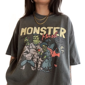 Monster Mash Tee, Halloween Comfort colors trendy tee, vintage inspired y2k aesthetic spooky tee