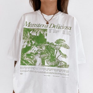 Monstera Plant Lady Tee, Vintage inspired tee, Comfort colors graphic tee, plant lover gift