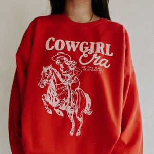 Cowgirl Era Crewneck, Trendy western aesthetic sweatshirt, vintage inspired sweatshirt