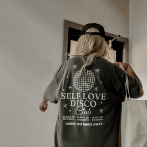 Self Love Disco Club Tee, Trendy Aesthetic Preppy y2k tee, Comfort colors tshirt