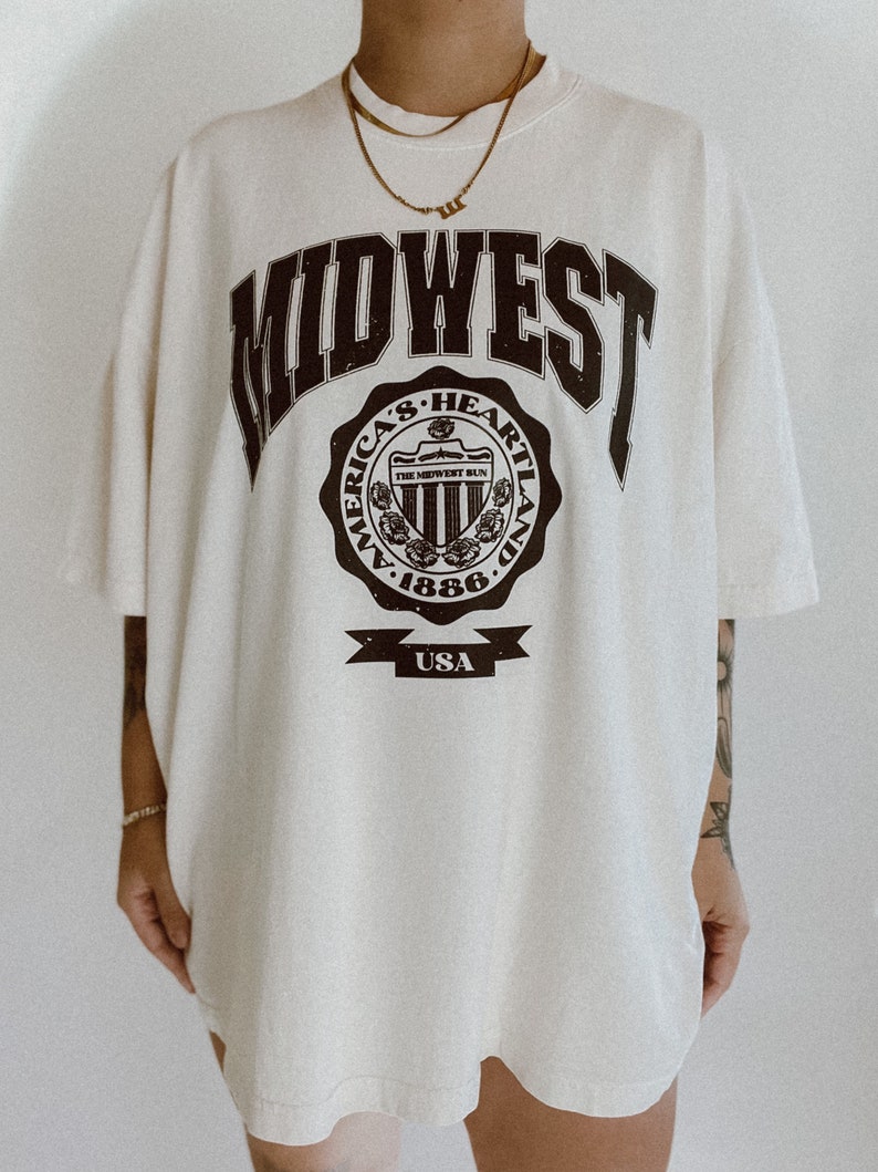 Midwest Oversized Graphic Tee Vintage Style Tee Oversized - Etsy