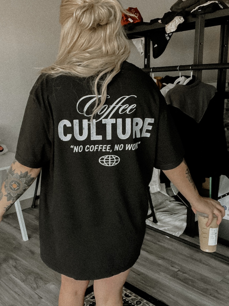 Coffee Culture Coffee Lover Tee Comfort Colors Shirt Trendy Hippie Graphic Tee Boho Graphic Tee image 3