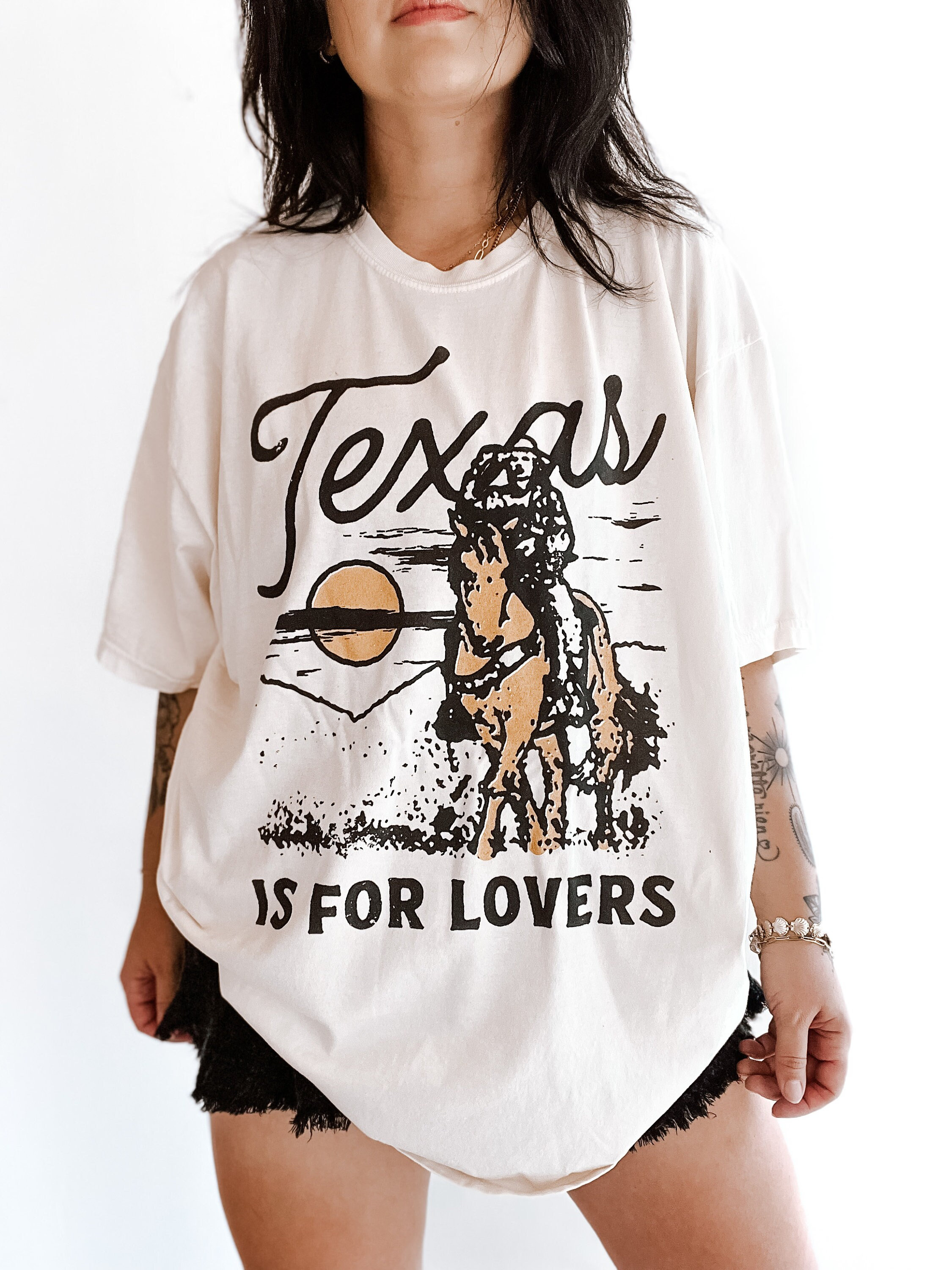 【MODIMOOD】TEXAS IS FOR LOVERS T-SHIRT Texas is for Lovers Tee, Texas Shirt, Boho Horse Retro Tee