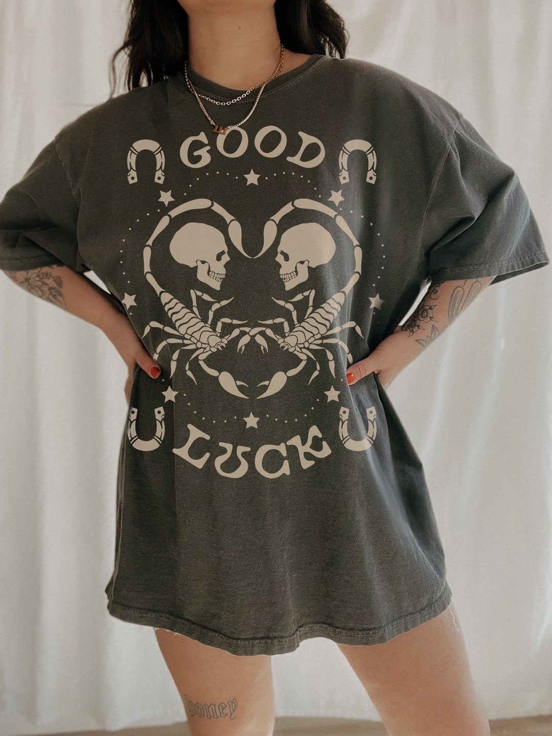 Good Luck Vintage Inspired Retro Western Graphic Tee, Comfort