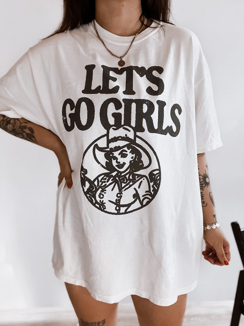 Lets Go Girls Tee, Western Cowgirl Tee, Cowboy rodeo tee, Nashville tee, Bachelorette shirt image 5