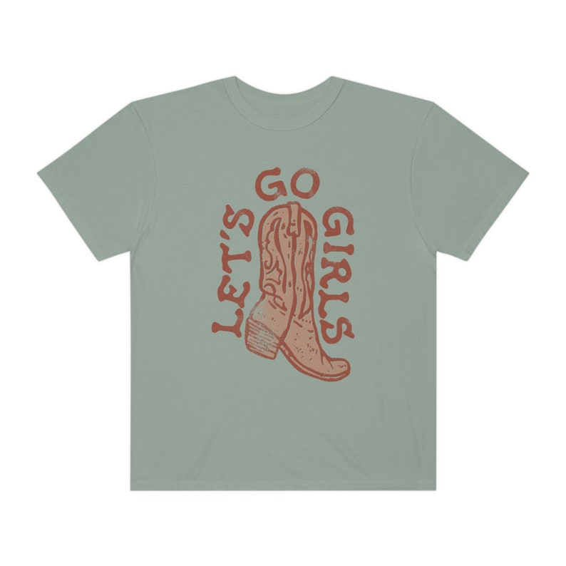 Lets Go Girls Western Cowgirl Tee Comfort Colors Shirt Trendy Hippie Graphic Tee Boho Graphic Tee image 4