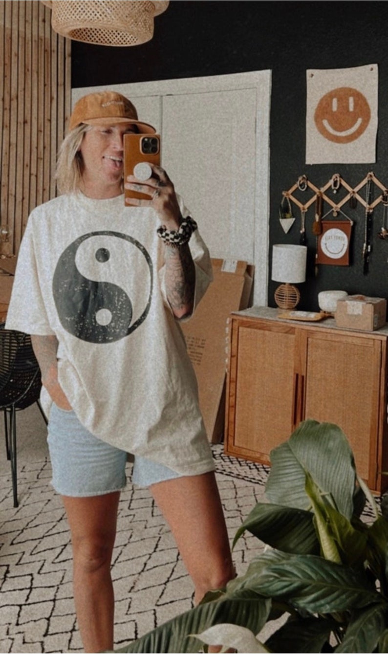 Urban Backwoods T-shirt Uomo Yin Yang Vintage – Cotone 100% – Taglie Fino A XXXXXL