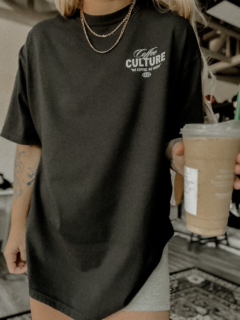 Coffee Culture Coffee Lover Tee Comfort Colors Shirt Trendy Hippie Graphic Tee Boho Graphic Tee image 2