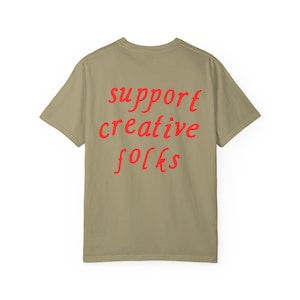 Unterstützen Sie kreative Leute T-Shirt, Geschenk für Künstler kreativ, trendiges ästhetisches Grafik-T-Shirt, Kleinunternehmer-Shirt Bild 8