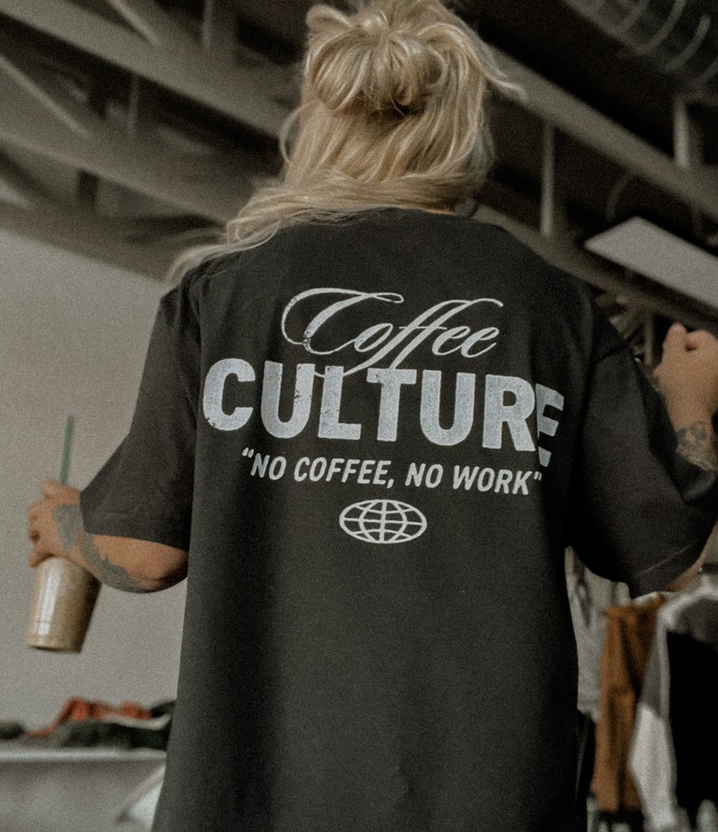 Coffee Culture Coffee Lover Tee Comfort Colors Shirt Trendy Hippie Graphic Tee Boho Graphic Tee image 1