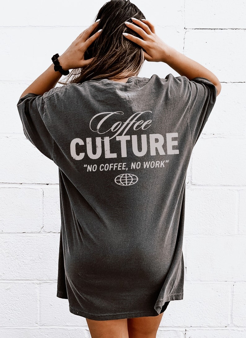 Coffee Culture Coffee Lover Tee Comfort Colors Shirt Trendy Hippie Graphic Tee Boho Graphic Tee image 4