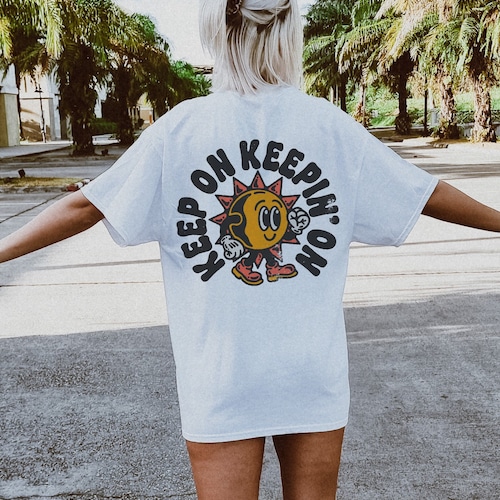 Keep On Keepin' On Positivity Tee | Comfort Colors Shirt | Trendy Hippie Graphic Tee | Boho Graphic Tee