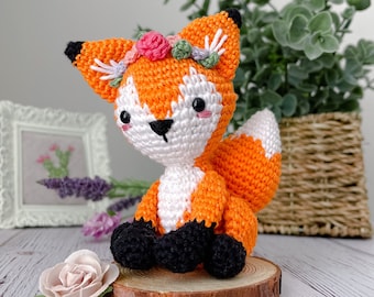 Patrón de crochet Zorro Amigurumi: Florita la Zorra